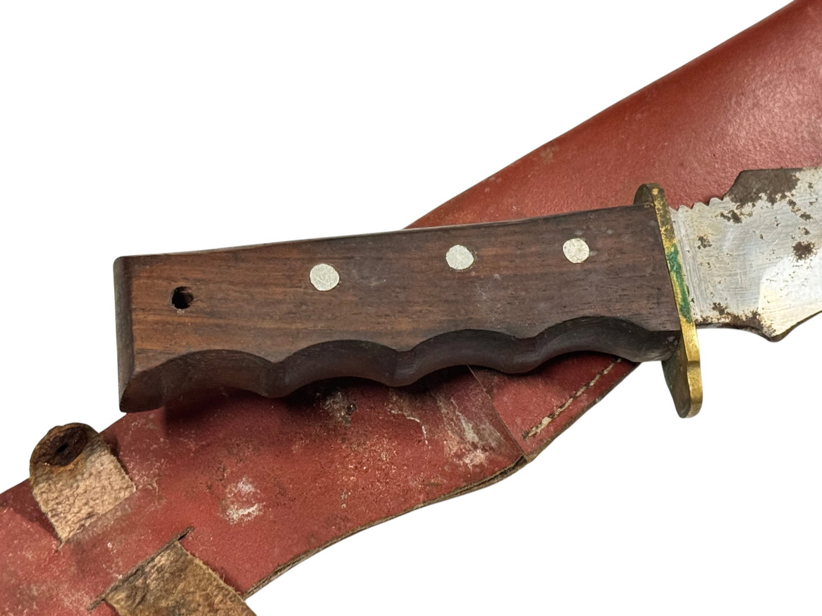 (2) Knives with Leather Sheathes - 2