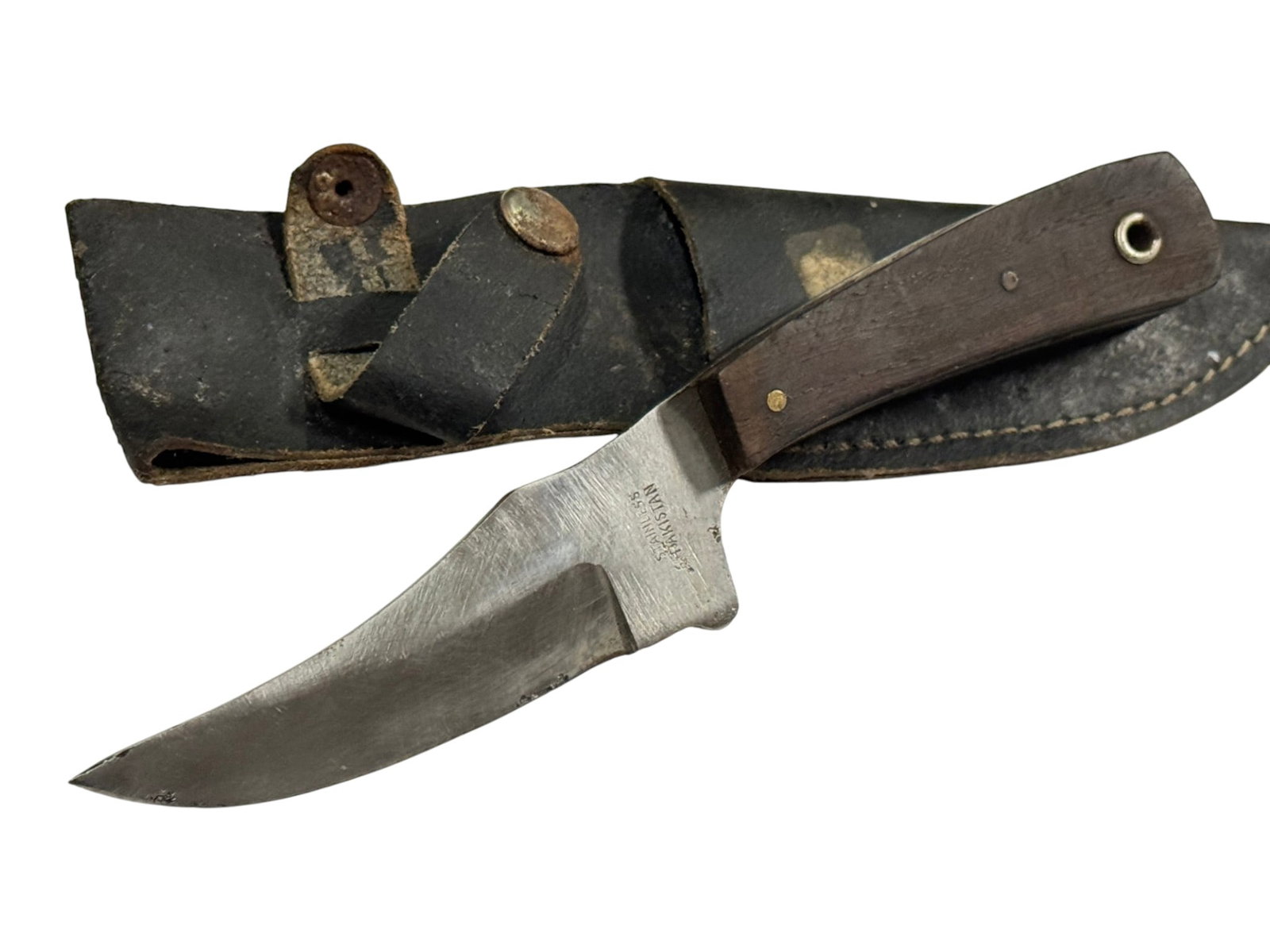 (2) Knives with Leather Sheathes - 7