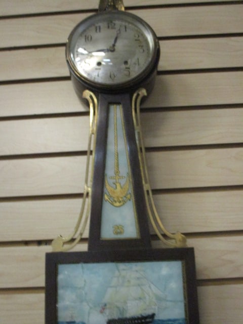 Mid Century Modern Seth Thomas Nautical Banjo Wall Clock - 3