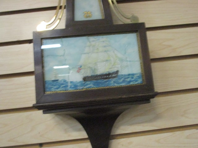 Mid Century Modern Seth Thomas Nautical Banjo Wall Clock - 4