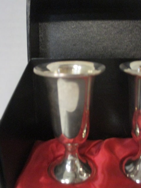 Vintage Boxed Set of 6 Towle Weighted Sterling Silver Pedestal Cordial Cups - 2