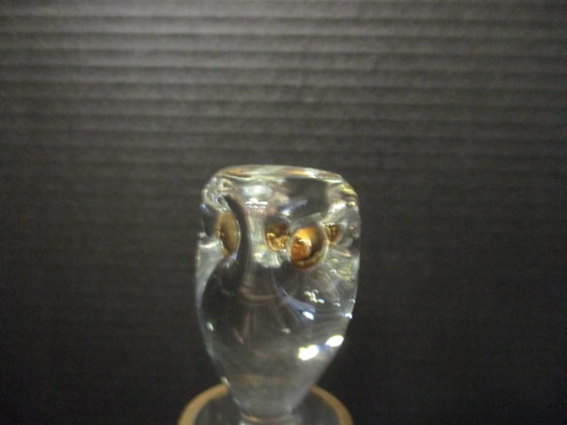 Mid Century Modern Art Glass with Gold Accents Decanter - 2
