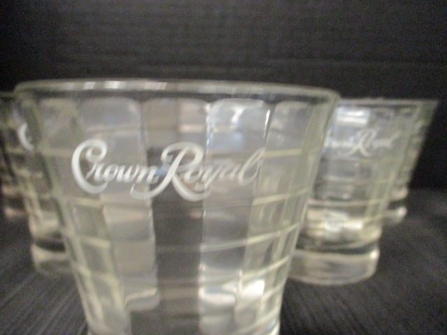 8 Vintage "Crown Royal" Lowball Rocks Whiskey Glasses - 2