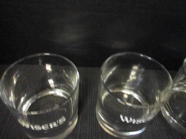 Vintage Set of 4 "Wiser's" Lowball Rocks Whiskey Glasses - 2
