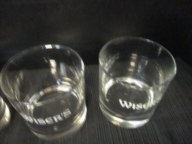 Vintage Set of 4 "Wiser's" Lowball Rocks Whiskey Glasses - 3