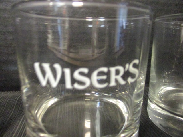 Vintage Set of 4 "Wiser's" Lowball Rocks Whiskey Glasses - 4