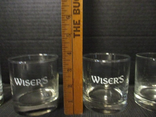 Vintage Set of 4 "Wiser's" Lowball Rocks Whiskey Glasses - 6