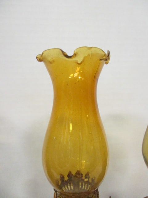 3 Vintage Chap Stick Co. Religious Miniature Oil Lamps - Made in Hong Kong - 6