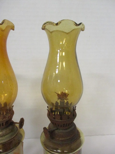 3 Vintage Chap Stick Co. Religious Miniature Oil Lamps - Made in Hong Kong - 7