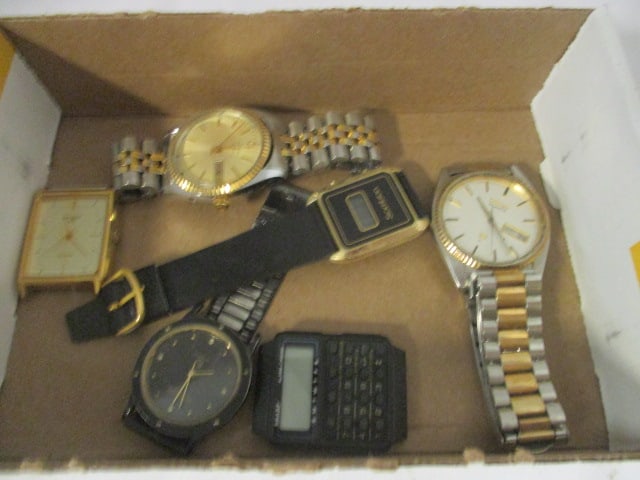 Lot of Vintage Men's Watches - Timex, Seiko, Orient VX, etc..: see pictures and preview for selection and condition