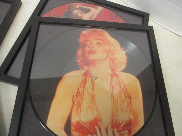 4 Framed UASP Liberty Risque "Marilyn Monroe" 2-Sided Record Artwork - 4