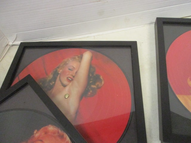 4 Framed UASP Liberty Risque "Marilyn Monroe" 2-Sided Record Artwork - 9