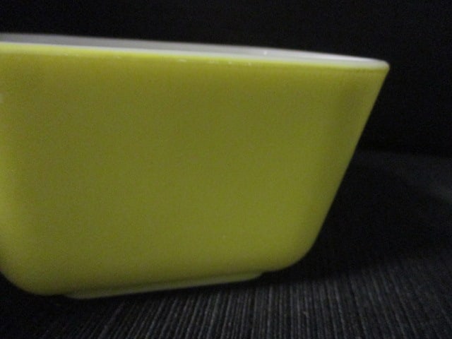 Vintage Pyrex Yellow Small Refrigerator Box and Clear Square Refrigerator Box - 8