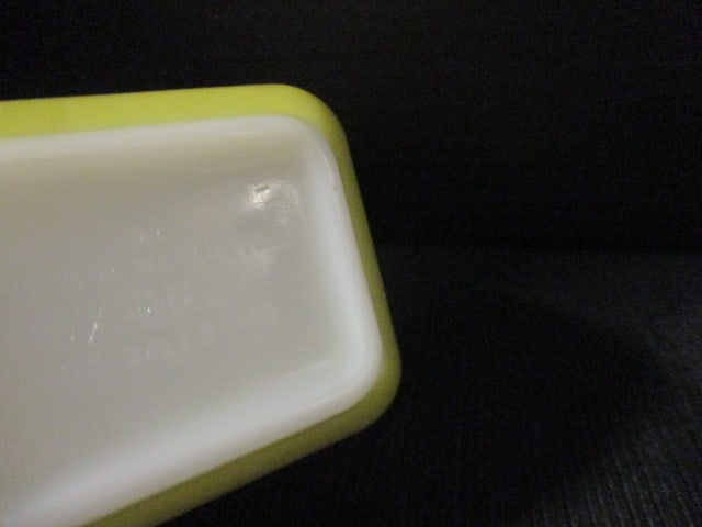 Vintage Pyrex Yellow Small Refrigerator Box and Clear Square Refrigerator Box - 9