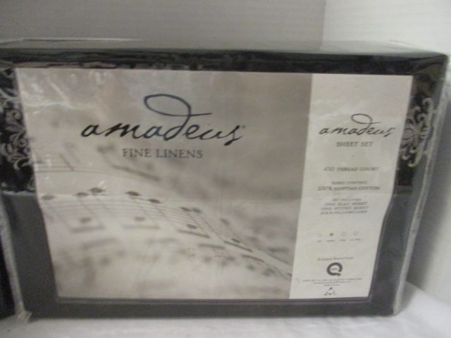 New Old Stock Amadeus Fine Linens and Martex Luxor Queen Sheet Sets - 4