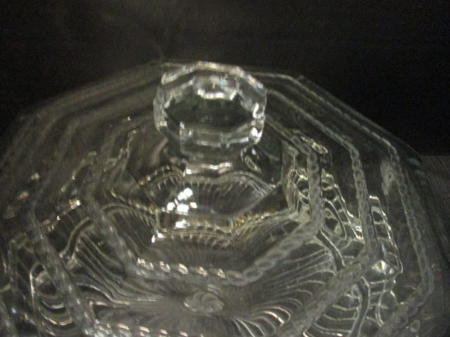 Vintage Clear Glass Footed Cake Plate and Clear Glass Dome - 2