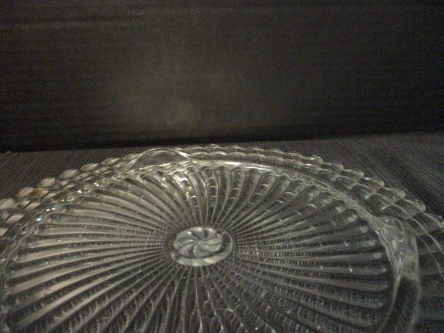 Vintage Clear Glass Footed Cake Plate and Clear Glass Dome - 6