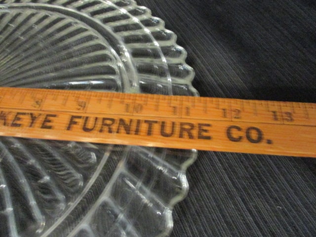 Vintage Clear Glass Footed Cake Plate and Clear Glass Dome - 7