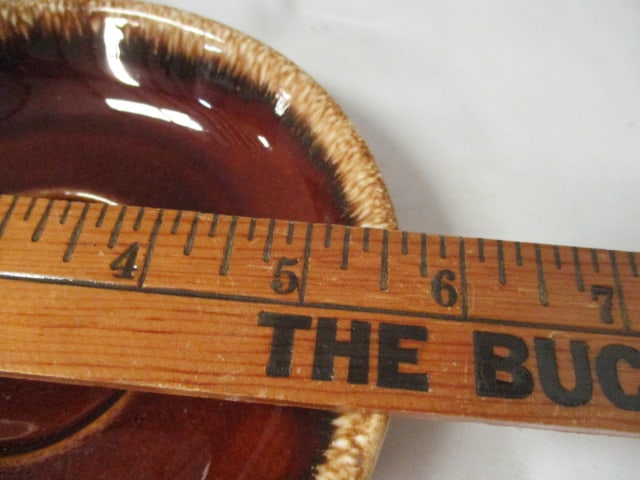Vintage Hull Pottery "Brown Drip" Plates, Saucer, Butter Dish, Salt & Pepper - 5
