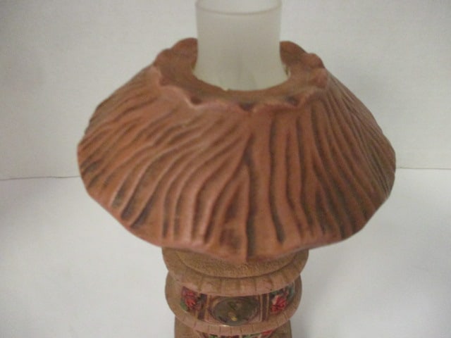 Vintage Miniature Ceramic Poty Belly Stove Oil Lamp - 2