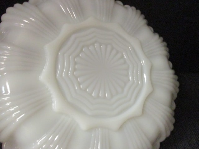 Vintage Anchor Hocking Milk Glass Deviled Egg Platter - 4
