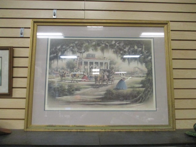 Limited Edition Signed and Numbered "Ties that Bind" by Stan Joel Strickland: Offset Lithograph Print with COA, framed and matted 42" x 32"