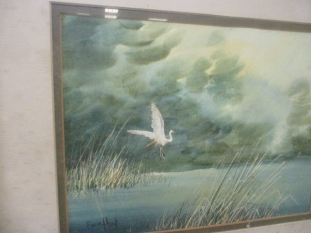 2 Framed and Matted Watercolor Wildlife Art Signed by Erica Hoyt - 3