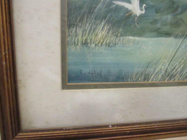 2 Framed and Matted Watercolor Wildlife Art Signed by Erica Hoyt - 4