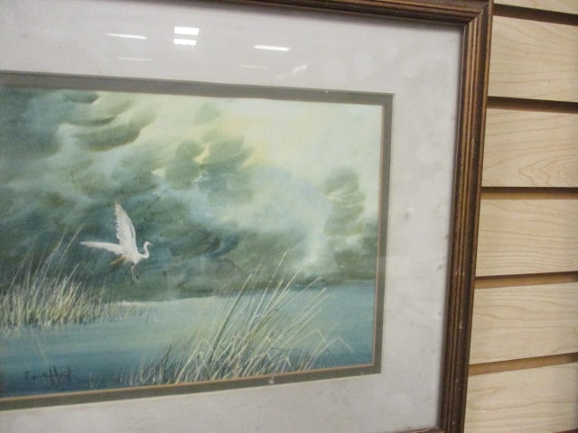 2 Framed and Matted Watercolor Wildlife Art Signed by Erica Hoyt - 5