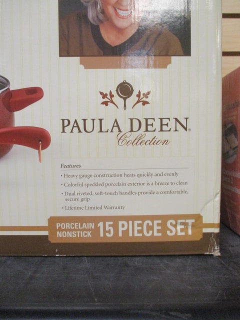 New Old Stock Paula Deen Collection 15-Piece Porcelain Non-Stick Pots and - 2