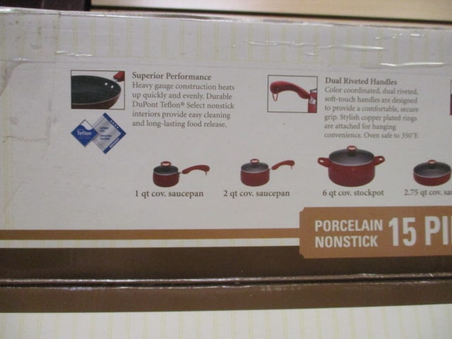 New Old Stock Paula Deen Collection 15-Piece Porcelain Non-Stick Pots and - 3