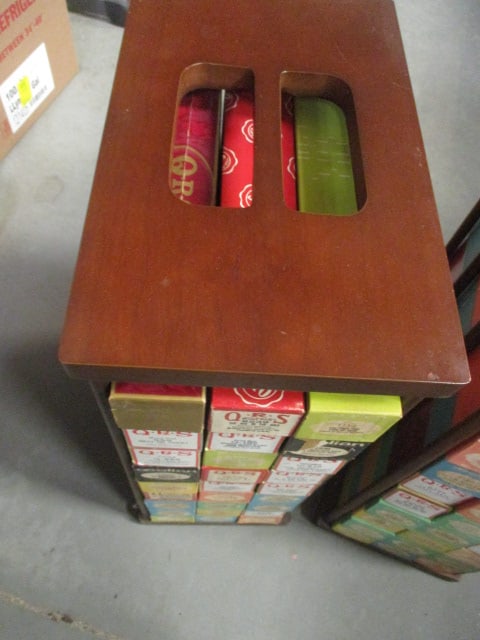 2 Vintage Wood Storage Caddies with Collection of Word Roll and Aeolian - 3