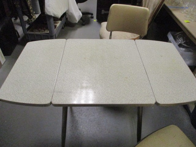 Retro Drop-Leaf Dinette Table and Chairs Set - 5