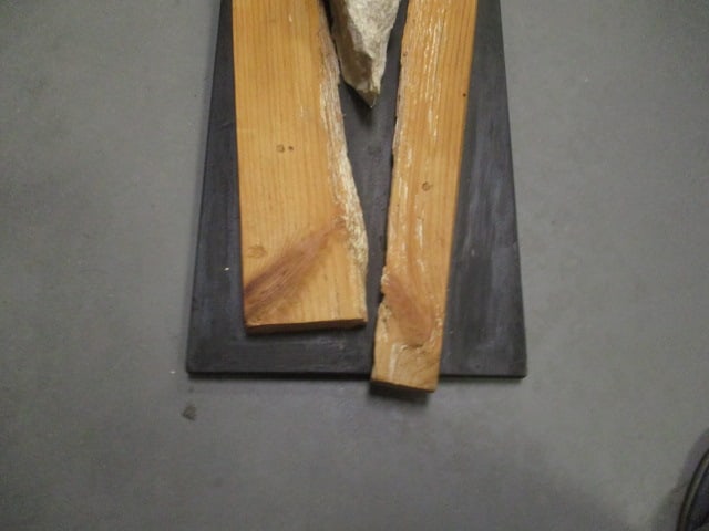 Unique Handmade Stone and Wood Art - Signed on Back - 4