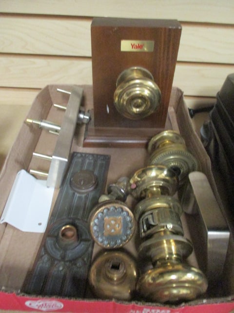 Lot of Vintage Door Knobs, Handles, and Locks (1 of 8)