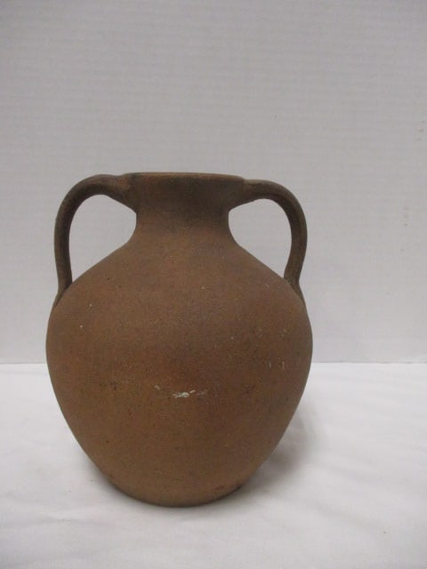 Vintage Terracotta Amphora Vase: 7 1/2"