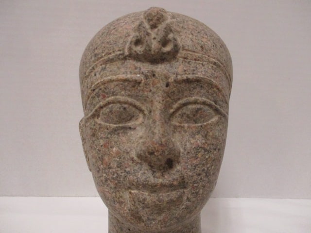 Egyptian Royal Head Stone Sculpture - 3