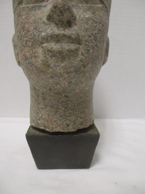 Egyptian Royal Head Stone Sculpture - 4