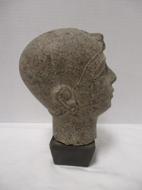 Egyptian Royal Head Stone Sculpture - 7