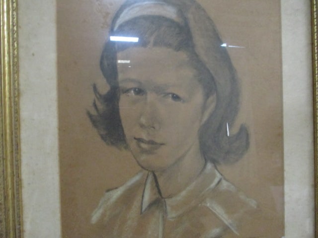 Vintage Framed and Matted 1965 Pencil Portrait - Signed and Dated - 3