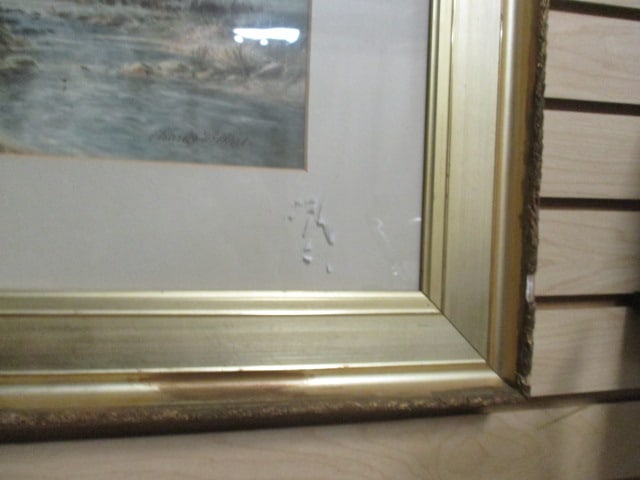 Vintage Framed and Matted Landscape Print Art by Charles Day Hunt - 6