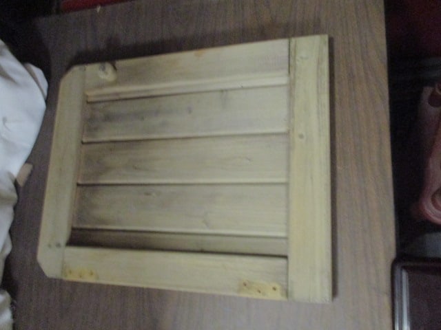 Vintage Rustic Wood Cabinet Door: 16" x 20"