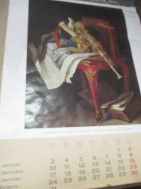 Vintage INA Bearing Company, Inc. International Art Prints Wall Calendar - 4