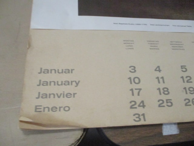 Vintage INA Bearing Company, Inc. International Art Prints Wall Calendar - 5