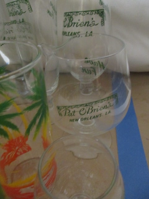 Barware Lot - Pat O'Brien Glasses, Holland American Shot Glasses, Brandy - 10