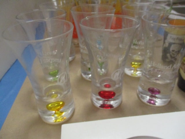 Barware Lot - Pat O'Brien Glasses, Holland American Shot Glasses, Brandy - 4