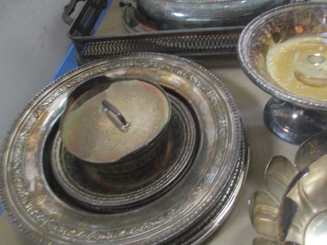 Silverplate Lot - Casserole Server, Butter Dish, Bowls, Trinket Box, etc. - 3