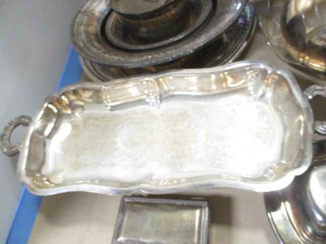 Silverplate Lot - Casserole Server, Butter Dish, Bowls, Trinket Box, etc. - 7