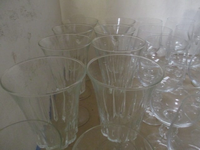 Stem Glasses Lot - Wine, Cordial, Martini, etc. - 5