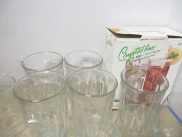 Clear Drinking Glasses Lot - All Sizes - 7